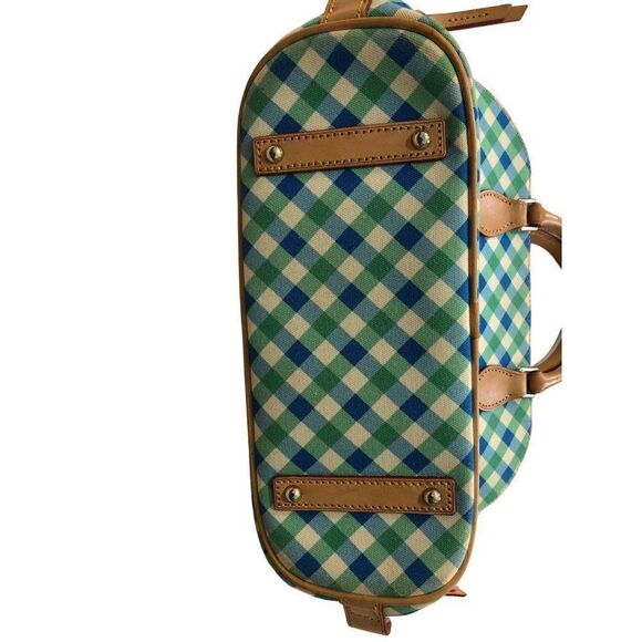 Dooney & Bourke Elsie Green Blue Zipped Satchel - Picture 4 of 5